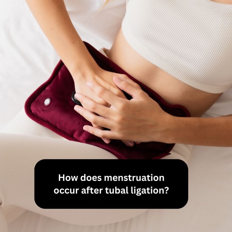How does menstruation occur after tubal ligation?