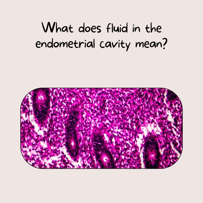 What does fluid in the endometrial cavity mean?