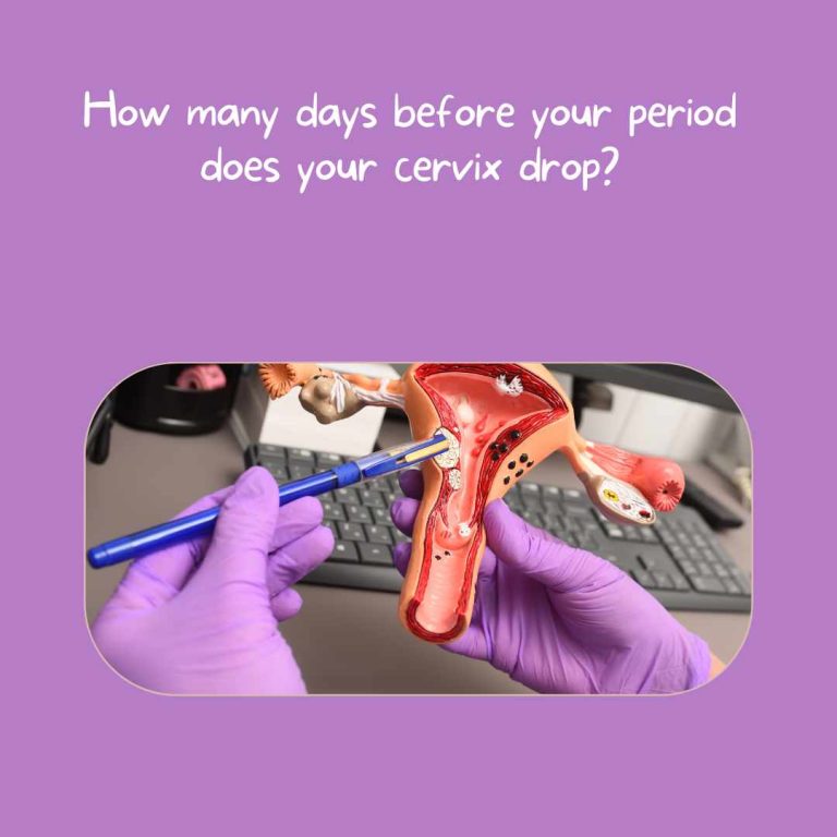 How many days before your period does your cervix drop?